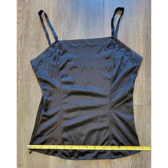 Women's Vintage Black Camisole Size M By Mel-Lin Adjustable Straps - Picture 4 of 7
